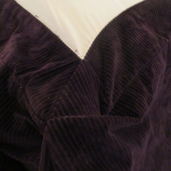 Custom made new designer bed skirt corduroy king purple model home - Picture 4 of 14